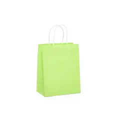 Sturdy Bright Matte Shopping Bag with White Interior 10" x 5" x 13"