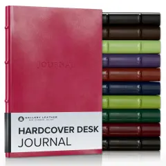 Hardcover Desk Journal by Gallery Leather - 8"x5.5" Acadia Wild Rose