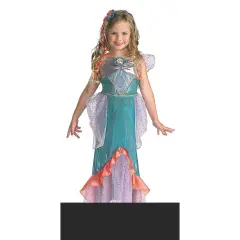 Toddler Girls Ariel Deluxe Little Mermaid Dress Costume Set