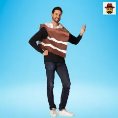Slice of Chocolate Cake Costume Funny Dessert Tunic