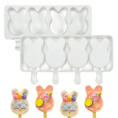 Easter Bunny Face 4 Cavity Silicone Molds