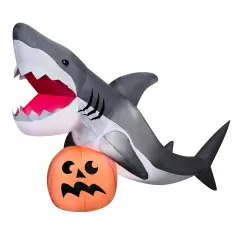 Giant 7.5&prime; Shark Halloween Inflatable &ndash; Lighted, Animated & Roaring