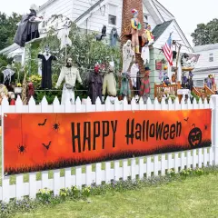 Halloween Banner 120" x 20" Decorations Yard Signs
