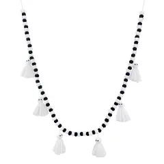 72&Prime; Halloween Ghost Garland &ndash; Fabric Ghost Hanging Decoration