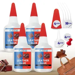 ADHESIVE GURU Leather Glue 0.7 oz &ndash; Clear, Fast-Setting Adhesive for Leather Repairs, Shoes, Bags & Furniture with Precision Tips