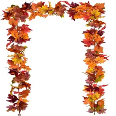 2 Pack Fall Garland Maple Leaf, 5.9Ft/Piece Hanging Vine