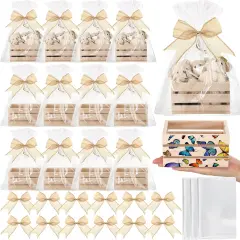 12 Pcs Easter Gift Basket Empty Kit Small Wood Crates