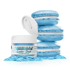 Bakell - Periwinkle Blue Luster Dust (4g, 1x Jar) Edible Vegan Dust & Paint for Baking, Desserts and Beverages