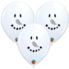 Smile Face Snowman 5 Inch Latex Balloons