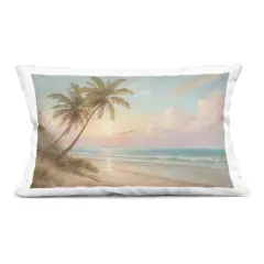 Stupell Industries Sunset View Beach Palms Indoor Pillow, 14 x 7 x 20