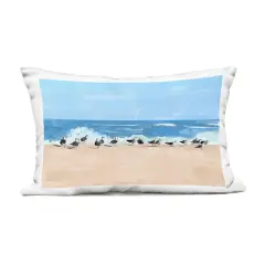 Stupell Industries Sunny Beach Day Birds Outdoor Pillow, 14 x 7 x 20