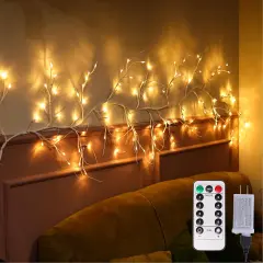 9FT Birch Garland with Lights Remote Control for Christmas