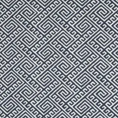 Ink - Blue Abstract & Geometric,Greek Key Upholstery Fabric 54 Inches"