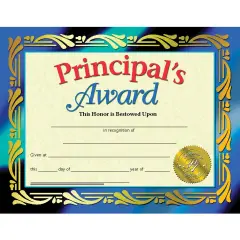 Principal's Award, 8-1/2" x 11", 30/set