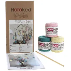 Hoooked Amigurumi DIY Kit W/Eco Barbante Yarn-Happy Easter Hanging Eggs