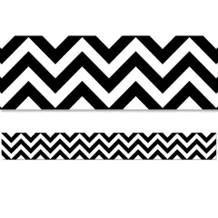 Black Chevron EZ Border, 48 Feet