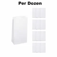 Paper Treat Bags 5"x 10" - 12 Pc White