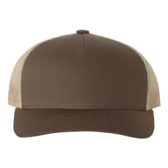 YP Classics&reg; Five-Panel Retro Trucker Cap Brown/ Khaki