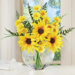 Collections Etc Artificial Sunflower Floral Arrangement