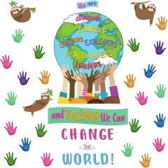67 Pcs - We Can Change The World Classroom Bulletin Board Set Decorations