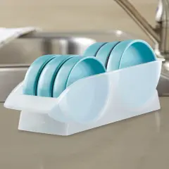 Collections Etc Vertical Plastic Dish Holder with Separators