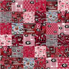 Licensed NCAA University of Georgia Cheater Quilt Cotton Fabric by the Yard