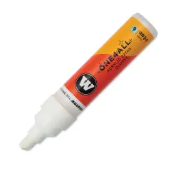 Molotow One4All Acrylic Marker - 4-8 mm Tip, White Glossy, Chisel Tip