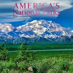 America's National Parks | 2026 12 x 24 Inch (Hanging) Monthly Square Wall Calendar | Foil Stamped Cover