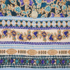 1 Yard Rayon Messy Crepe Teal 55/56" Width Lightweight & Flowing Apparel Fabric for Stylish Garments