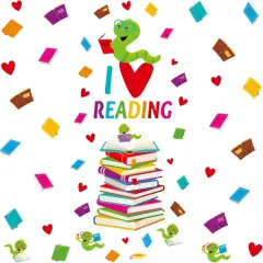 Reading Door Decorations Caterpillar Bulletin Board Decoration Set