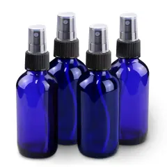 4 oz Mini Glass Spray Bottles (4 Pack Blue)