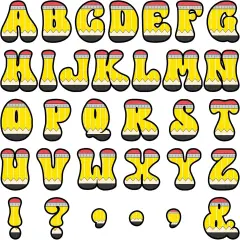 150 PCS Large 6" Bulletin Board Letters Set, Pencil Themed Classroom Alphabet
