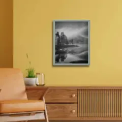 19&frac34;x19&frac34;" Oak Effect Frame &ndash; Deep Design, No-Nail Hanging with Mount, Gallery Ready!