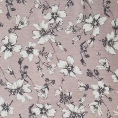 1 Yard Lightweight Rose Dust 50/52" Wide Crepon for Dresses & Skirts Coral Rayon Crinkle Fabric