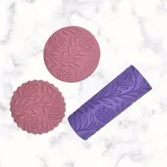 Rose Flowers Texture Roller Polymer Clay
