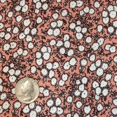 1 Yard Burnt Coral Rayon Crinkle Fabric 50/52" Wide Lightweight Pleated Crepon for Apparel