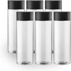 6-Pack Bulk Empty Plastic Juice Or Water Bottles with Caps