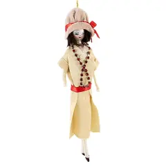 Italian Ornaments 7.0 Inch Gatsby's Girl Greta Christmas Tree Ornament , Christmas Decor Fashionista Diva Off-white