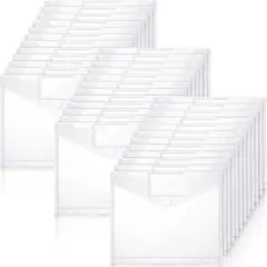 100 Pcs Binder Envelope with Hook and Loop