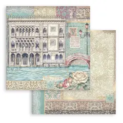 Stamperia Double-Sided Cardstock 12"x12"-Venice City of Art Palace Museum