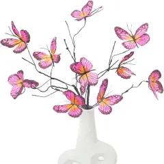 8 Pack 5-head Artificial Butterfly Branches