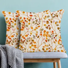 Colorful Leaves Decorative Throw Pillows