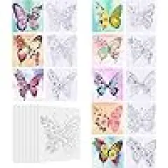 Butterflies Pre Printed Canvas for DIY Painting for Party Favors Supplies