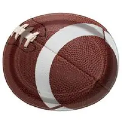Football Party Paper Oval Plates 8ct