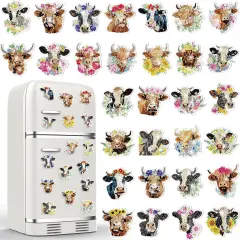 30 Pcs Cow Diamond Painting Magnets Highland Cows Diamond Art