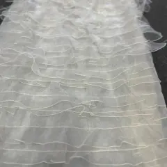1 Yard Ruffle Organza Fabric Sheer Voluminous for Dresses Backdrops 52&ndash;54 inches Wide Decor & DIY Projects Ivory