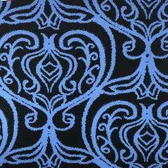 1 Yard Liverpool Knit Geometric Print Fabric for Dresses and Accessories 58/60 Inches Wide Light Blue/Black