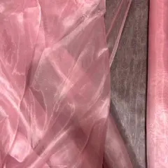 1 Yard Sheer Organza Fabric Crisp Lightweight Elegant Material for Decor Fashion Crafts Rose