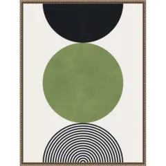 Circle composition 11 by Vitor Costa Framed Canvas Wall Art