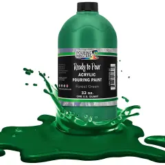Pouring Masters Forest Green Ready to Pour Acrylic Pouring Paint - Premium 32-Ounce Pre-Mixed Fluid Acrylic Paint - Fluid Art Supplies for Canvas, Wood, Paper, Tile & Rocks